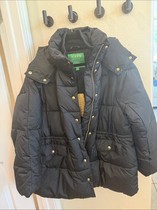 J. Crew Jackets & Blazers - J. Crew Black Quilted Puffer Jacket with Gold-Tone Hardware